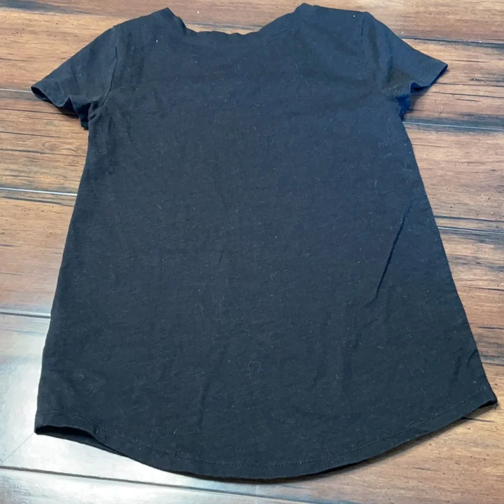 Justice V-neck black T-shirt size 8